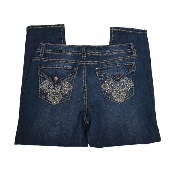 Nine West Womens 8 Bling Cropped Ankle Jeans - Picture 5 of 11
